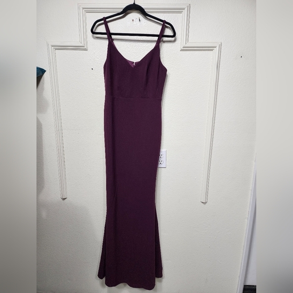Lulus Moments of Bliss Purple Backless Mermaid Maxi Dress M Wedding Party Prom - Picture 7 of 10